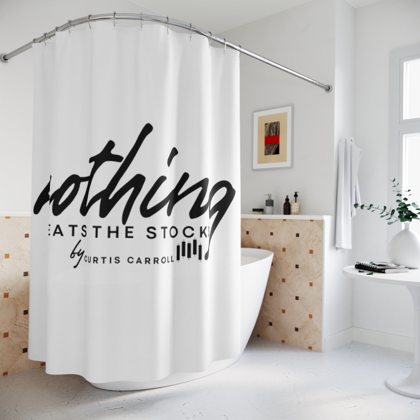 Curtis Carroll's Nothing Beats the stock Shower Curtain