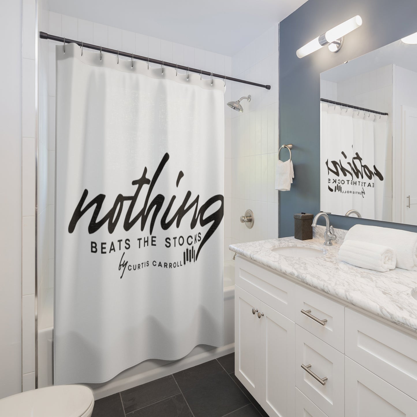 Curtis Carroll's Nothing Beats the stock Shower Curtain
